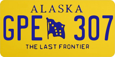 AK license plate GPE307