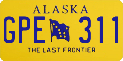 AK license plate GPE311