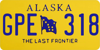AK license plate GPE318