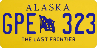 AK license plate GPE323