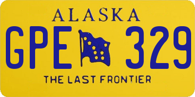 AK license plate GPE329