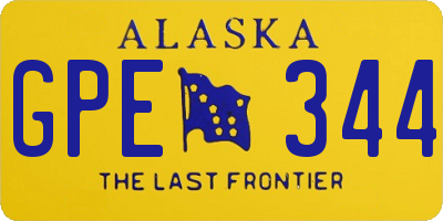 AK license plate GPE344