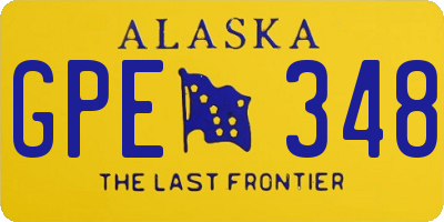 AK license plate GPE348