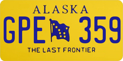 AK license plate GPE359
