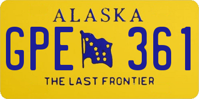 AK license plate GPE361