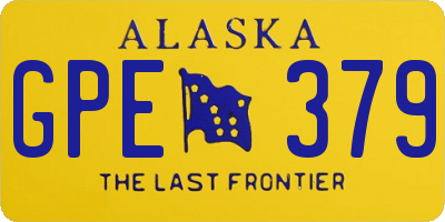 AK license plate GPE379