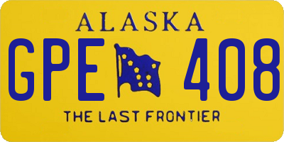 AK license plate GPE408
