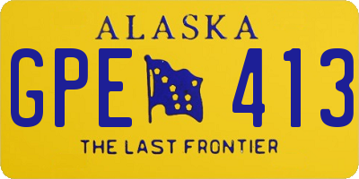 AK license plate GPE413