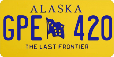 AK license plate GPE420