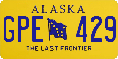 AK license plate GPE429