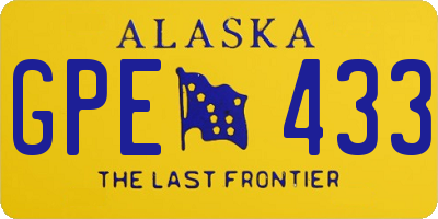 AK license plate GPE433