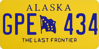 AK license plate GPE434