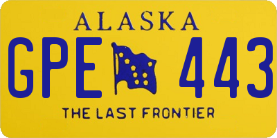AK license plate GPE443