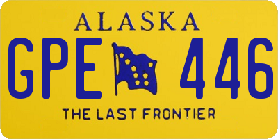 AK license plate GPE446