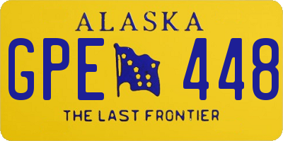 AK license plate GPE448