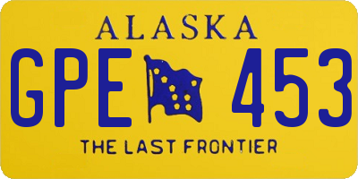 AK license plate GPE453