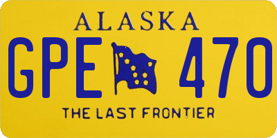 AK license plate GPE470