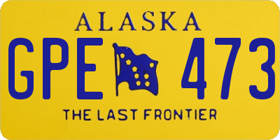 AK license plate GPE473