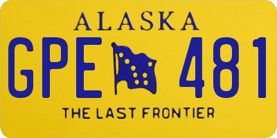 AK license plate GPE481