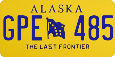 AK license plate GPE485
