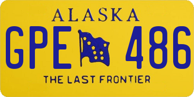 AK license plate GPE486