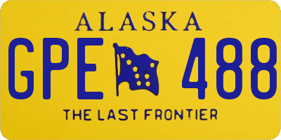 AK license plate GPE488