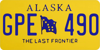 AK license plate GPE490