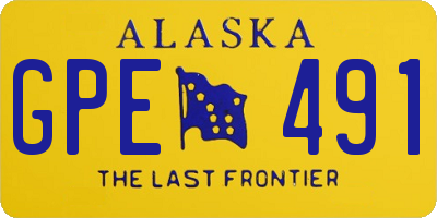 AK license plate GPE491