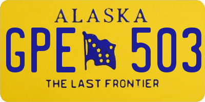 AK license plate GPE503