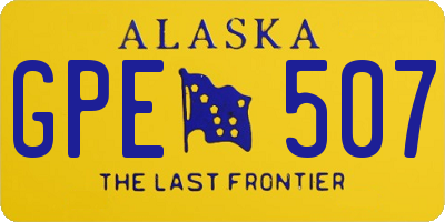 AK license plate GPE507