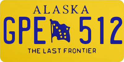 AK license plate GPE512