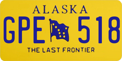 AK license plate GPE518