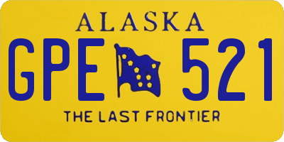 AK license plate GPE521