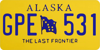 AK license plate GPE531