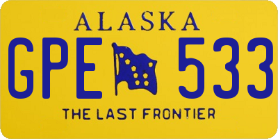 AK license plate GPE533