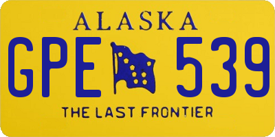 AK license plate GPE539