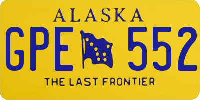 AK license plate GPE552