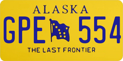 AK license plate GPE554