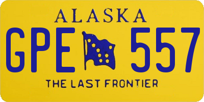 AK license plate GPE557