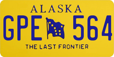 AK license plate GPE564
