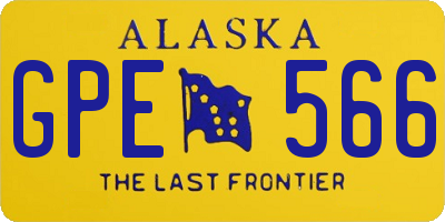 AK license plate GPE566