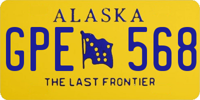 AK license plate GPE568