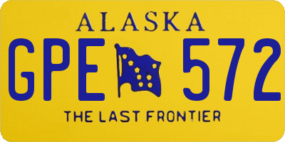 AK license plate GPE572