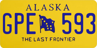 AK license plate GPE593