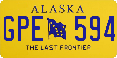 AK license plate GPE594