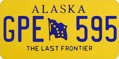 AK license plate GPE595