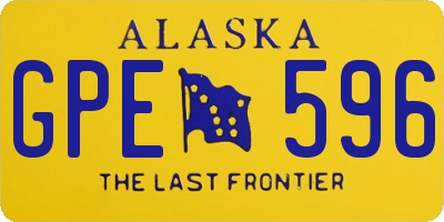 AK license plate GPE596
