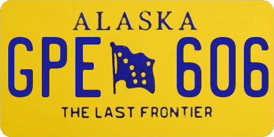 AK license plate GPE606