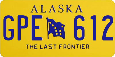 AK license plate GPE612