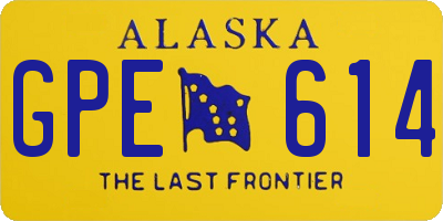 AK license plate GPE614